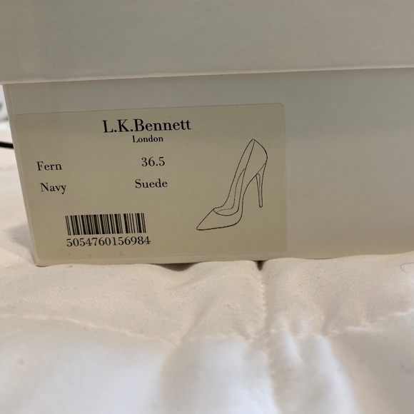 LK Bennett Navy Suede heels - Picture 1 of 8